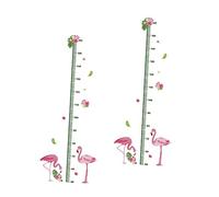ifundom Cartoon Growth Chart Wall Stickers Easy to Apply and Environmentally Friendly for Kids 2pcs PVC Height Measurement Decals for Kindergartens and Children's Spaces