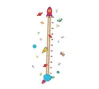ifundom Cartoon Planet Height Chart Wall Decals for Boys and Girls Decor Growth Ruler Removable Wallpaper
