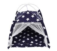 ifundom Cat Sleeping Tent Comfortable Pet House for Cats Dogs Breathable All Season Use Adorable Star Design for Pets