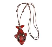 ifundom Ceramic 4-Hole Dolphin Ocarina Instrument Sturdy Portable Beginner Wind Musical Instrument Cartoon Design for Scenic Souvenirs and Music Practice