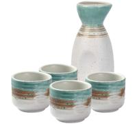 ifundom Ceramic Drinking Set for Spirits Creative Rice Wine Container and Household Wine Cups, Decorative and Elegant Japanese Sake Set, for Mother's Day Or Birthdays