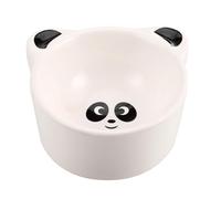 ifundom Ceramic Hamster Feeding Bowl with Anti-tip Design, Small Pet Food Dish for Guinea Pigs and Rabbits, Cartoon Panda Pet Supply Food Feeder for Small Animals