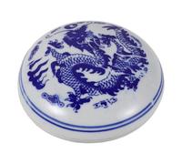 ifundom Ceramic Ink Paste Container, Chinese Calligraphy Ink Pad for Beginners, Versatile Use for Painting, Stamping Practice and DIY Craft Projects