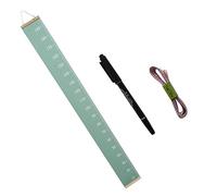 ifundom Children Height Measuring Growth Chart Wall Decor for Kids Playroom, Avocado Green Canvas Ruler with Removable Tape Measure and Marker, Nordic Style Bedroom Height Wall Chart