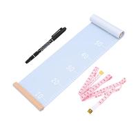 ifundom Children's Canvas Height Measuring Ruler Blue Adjustable Growth Chart for Boys and Girls Wall Hanging Height Measure Marker and Tape for Nursery and Kindergarten
