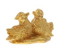 ifundom Chinese Fengshui Mandarin Ducks Vintage Golden Yuan Yang Statue The Symbol of Love and Marriage Animal Figurines for Home Table Wedding Decor