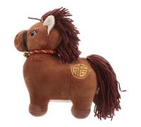 ifundom Chinese Year Plush Horse Mascot Doll Soft Stuffed Animal Horses Realistic Figures for Home Office Decoration and Educational Gift