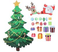 ifundom Christmas Fridge Magnet Stickers, Christmas Refrigerator Magnets Stickers, Xmas Tree with Reindeer Santa Claus for Fridge Garage Door Party Decoration