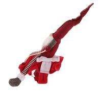 ifundom Christmas Pet Dog Clothes 100% Cotton Handmade Red Saddle Shaped Gnome Riding Suit Warm Garment for Cosplay and Home Use