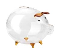 ifundom Clear Transparent Piggy Bank for Adults Cute Pig-shaped Money Pot Practical Savings Box for Cash and Coins Financial Management gift for for for for for for for Birthday and Festival