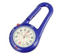 ifundom Clip Watch Glow in The Dark Stainless Steel with Large Arabic Numerals Display Blue Dial Suitable for Camping Sports Mountaineering Bag Or Belt Loop