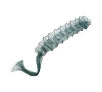 ifundom Collapsible Folding Crab Shrimp Fishing Trap Net 2.4m 11-section 8-hole Nylon Bait Cage with Anchor Bolt for Outdoor Crabbing and Fishing Storage