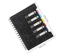 ifundom College Ruled Small Spiral Notebook with Dark Arrow Tabs, A5 Lined Notebook for School, Work, and Meeting Note Taking