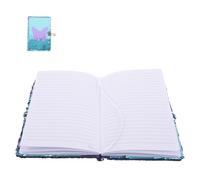 ifundom Colorful Sequin Lock Notebook with Embroidery for Plastic and Metal Materials Large Capacity Organizer for Writing Drawing Creative Projects Secret Lockable Journal with Key