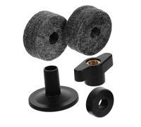 ifundom Complete Drum Cymbal Stand Accessories Set Plastic Sleeves Felt Pads and Mounting Hardware for Drummers Includes 1 Cymbal Stand Sleeve 2 Felt Rings and 1 Drum Pad