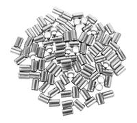 ifundom Compression Sleeves Ferrules 100Pcs Stainless Steel High Pressure Hose Fittings Leakproof Design for Hydraulic Pipe Crimping and Industrial Use