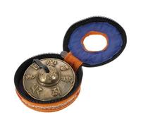 ifundom Copper Cymbals Bell Yoga Meditation Percussion Instrument Small Handheld Chime with Six-Character Chant Design for Mindfulness Practice and Relaxation in Yoga Sessions