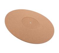 ifundom Cork Vinyl Record Mat Turntable Slipmat Anti-static Turntable Platter Pad 297mm Diameter 3mm Thick with Groove Home Recorder Accessory for Vinyl Players
