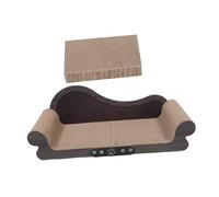 ifundom Corrugated Paper Cat Scratching Couch with Pillow-like Armrest for Indoor Kittens Reusable Claw Grinding Board Protecting Furniture and Upholstery Minimizes Mess for Clean Healthy
