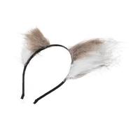ifundom Creative Adorable Fox Animals Ear Headband Party Headwear Cosplay Prop Decorative Cloth Zinc Alloy Headband with Animals Ear Shape for Night Party