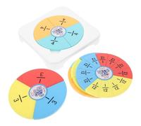 ifundom Creative Fraction Puzzles for Elementary Math Learning Visual Teaching Tool with Colorful Helps Understand Fractions and Arithmetic Concepts Random Color