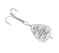 ifundom Creative Guitar Pick Fishing Lure with Treble Hooks You Are My Greatest Catch of My Life Pattern Durable Stainless Steel Bait Tackle for Outdoor Fishing for Angling Enthusiasts
