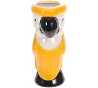 ifundom Creative Hawaiian Style Tiki Cocktail Mug in Yellow Porcelain with Parrot Shape, Safe and Healthy for Use, for Bar and Restaurant Party Decorations