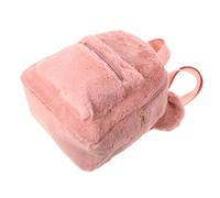 ifundom Creative Plush Fluffy Bear Ear Backpack for Women Soft Two-shoulder Casual Bag with Moderate Storage Cute Pink Winter Fluffy Shoulder Backpack for School Travel Shopping
