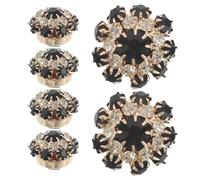 ifundom Cuff Links Sleeve Button Accessories Alloy Button Covers 3 Pairs Rhinestone with Easy Swap and Integrated Stability, Elegant for Women and Men for Busy Mornings and Outfit