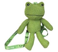 ifundom Cute Frog Shaped Backpack Plush Bag with Adjustable Double Shoulder Straps Lightweight Rucksack for Kids Travel Parties Daily Use