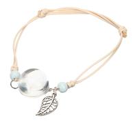 ifundom Dandelion Specimen Bracelet for Women with Glass Ball and Cotton Rope, Lightweight Comfortable Wearing Experience, Distinctive Wrist Jewelry for Birthday or Engagement Gifts