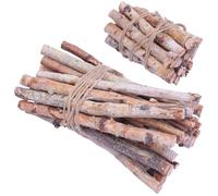 ifundom Decorative Birch Wood Logs 40Pcs Faux Fireplace Branches for Christmas Table and Home Decor