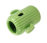 ifundom Decorative Cactus Shaped Ceramic Drinking Stand for Small Animals Convenient Water Rack for Hamsters Rabbits and Other Pets