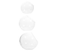 ifundom Decorative Glass Vase Set Convenient to Clean and Comfortable Hand Feeling 3pcs with Oblique Mouth Glass Material with Smooth Surface Design for Succulents Terrarium for Home