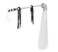 ifundom Delicate Taoist Horsetail Whisk Rod Decorative Wall Ornament Hand Polished Chinese Horsetail Whisk for Home Desk Retro Atmosphere Unique Artistic Feng Shui Decor