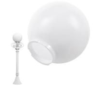 ifundom Delicate White Acrylic Outdoor Lampshade, Round Globe Light Cover Accessory Suitable a Variety of Bulb Sizes, Beautiful Lighting Accessory for Garden and Patio
