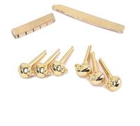 ifundom Design Brass Acoustic Guitar Bridge Bridge Guitar Parts Replacement Set Gl22 Gold