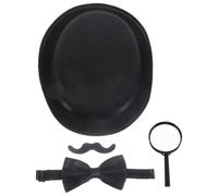 ifundom Detective Dress Up with Realistic Mustache and Accessories Cloth and Costume Props for Unisex Role Play Critical Thinking for Party and Cosplay