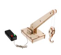 ifundom DIY Crane Model Kit for Educational Stem Building Gear Pulley Assembly for Science Learning Creative Invention Craft for Boys and School Project Tool Random Color
