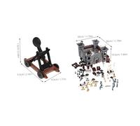 ifundom DIY Pirate Castle Model Kit with Detachable Accessories and Miniature Pirate Soldiers for Sand Table Layout for Collectors