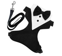 ifundom Dog Tuxedo Harness Adjustable Breathable for Small Medium Large Dogs Halloween Costume French Bulldog Wedding Outfit