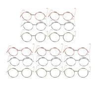 ifundom Doll Glasses Frame Wire Rim Eyewear Miniature 3.50X2.40X1.50Cm Accessories for Doll Dress up Toys Parent-Child Interaction