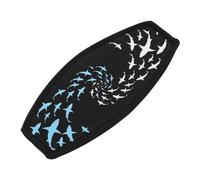 ifundom Double Layer Fog Mask with Strap Snorkeling Swimming Diving Gear for Adults No Tangle Hair Strap Fit Comfortable Durable Shark Design