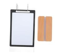 ifundom Double-Sided Menu Display Stand with Dustproof Design, Stainless Steel and PVC Desktop Holder for Easy to View Menus, for Restaurant Marketing and Photo Display