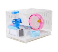 ifundom Drawer Type Acrylic Hamster Cage Single Layer Small Pet Breeding Villa Cage Small Pet Raising Habitat for Hamsters with Random Color Accessories