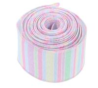 ifundom Easter Decorative Jute-Like Wired Edge Ribbon 5cm Wide X 4.5m Roll Packing and Wrapping Ribbon for Bows for Seasonal Decoration and DIY Projects