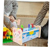 ifundom Educational Wooden Tapping for Cartoon Hammer Plaything with Bright Paint Finish Hand-eye Coordination Game for Boys and Stimulates Confidence and Interactive Fun