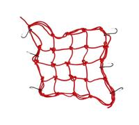 ifundom Elastic Rear Frame Luggage Cover Net Rubber and Metal Motorcycle Helmet Net Bag Stretchable Bike Mesh Rear Carrier for Securing Cargo Red