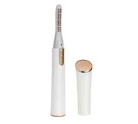 ifundom Electric Eyelash Curler with AAA Battery Included for Home Use with Suitable Temperature Design and Comfortable to Hold, Stylish White Abs Heated Eye Lash Curler