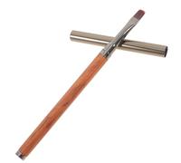 ifundom Elegant Brown Double-head Nail Brush Nail Polish Magnet Pens with Comfortable Grip Scratch Proof Application Wooden Aluminum Nylon